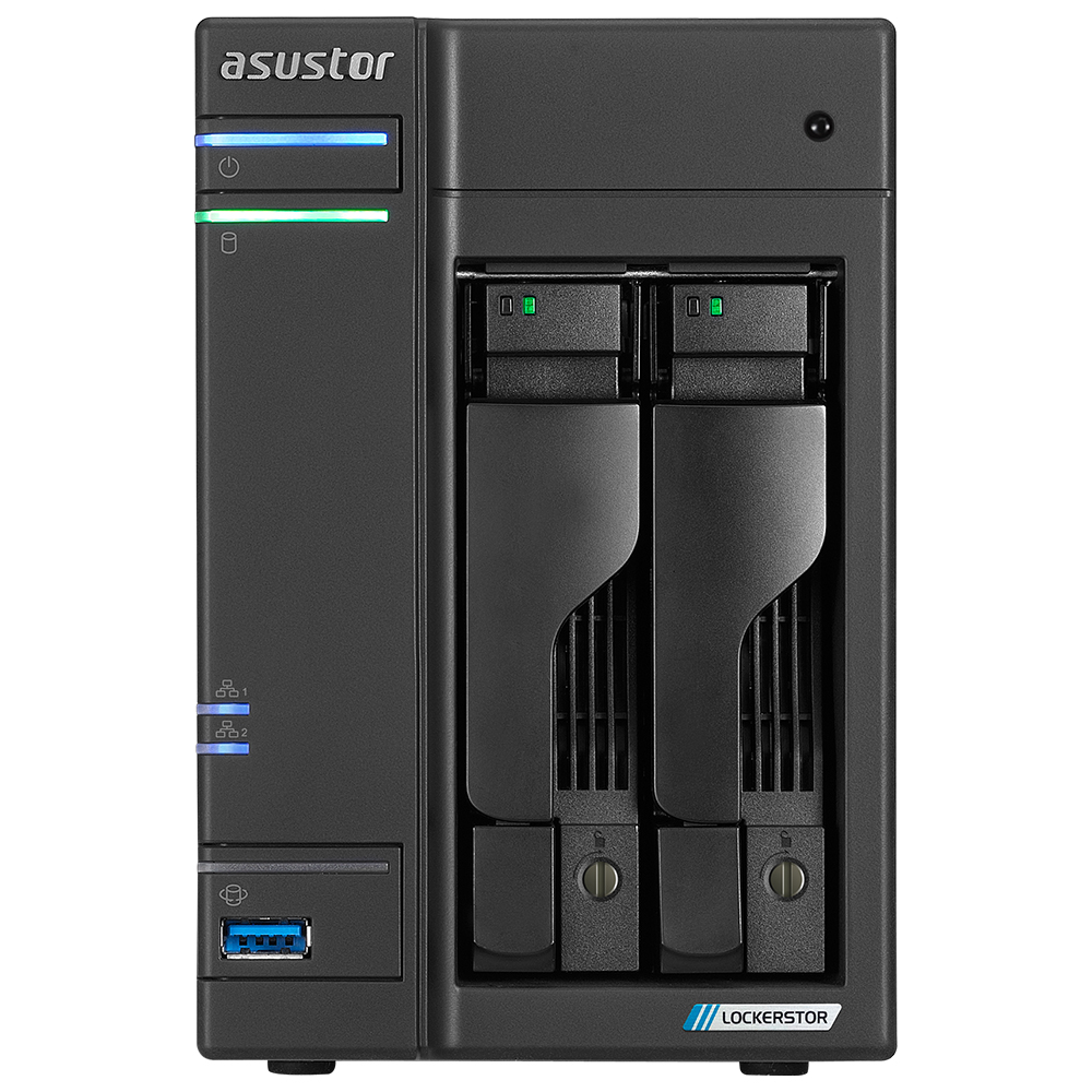 ASUSTOR AS6702T 2 BAY NAS(2X22TB Desteği), 4GB DDR4, M.2 x4, 2.5GbE x2 DEPOLAMA ÜNİTESİ