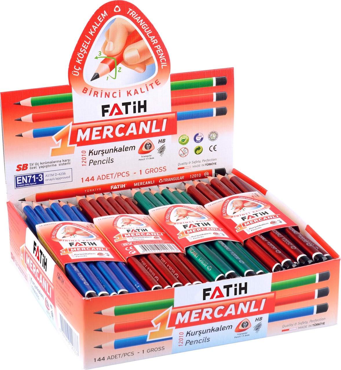 FATİH 12010 MERCANLI KURŞUN KALEM 144'LÜ*24