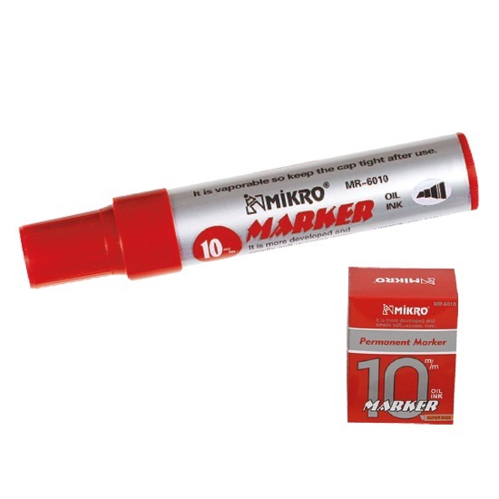 MİKRO 6010 10MMKALIN UÇKOLİ KAL.KRMZI 12Lİ*40