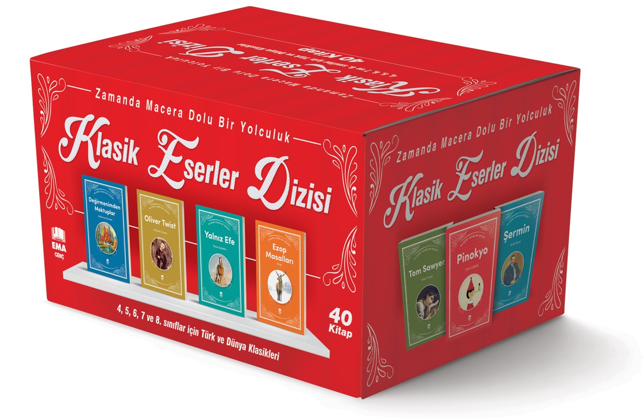 EMA 100 TEMEL ESER 4,5,6,7 VE 8. SINIF 40 KİTAP(KLASİK ESERLER DİZİSİ)