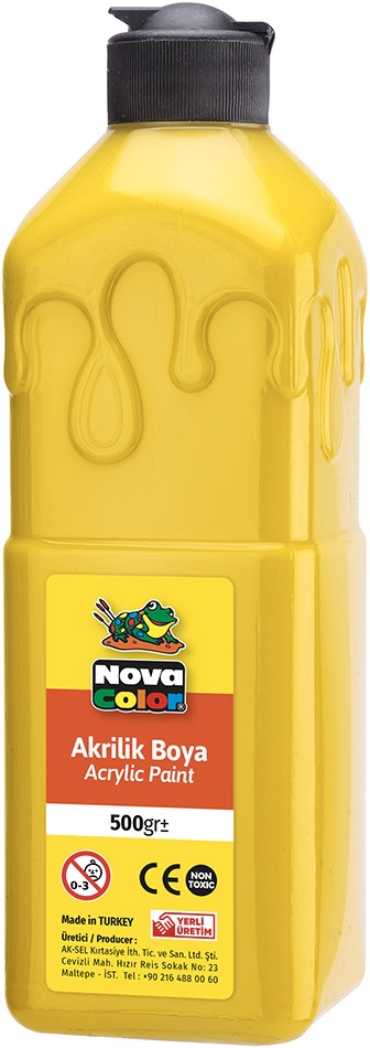 NOVA COLOR NC-381 AKRİLİK BOYA 500 GR SARI *24