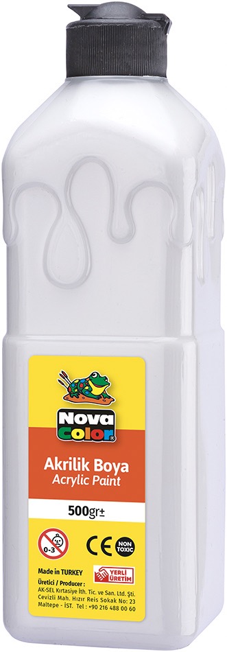 NOVA COLOR NC-385 AKRİLİK BOYA 500 GR BEYAZ *24