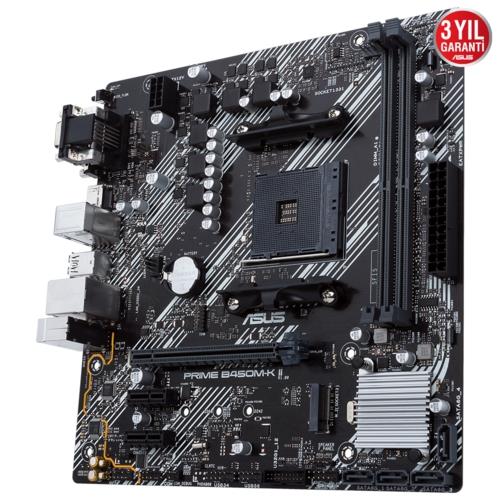 Asus PRIME B450M-K II AMD AM4 DDR4 4400 HDMI DVI VGA M2 USB3.2 mATX