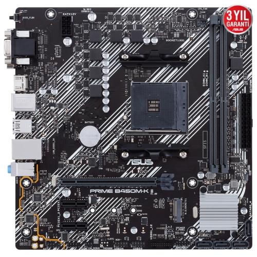 Asus PRIME B450M-K II AMD AM4 DDR4 4400 HDMI DVI VGA M2 USB3.2 mATX