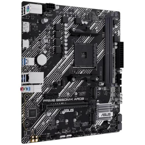 ASUS PRIME B550M-K ARGB AMD AM4 DDR4 4866 DP HDMI Çift M2 USB3.2 AURA RGB mATX