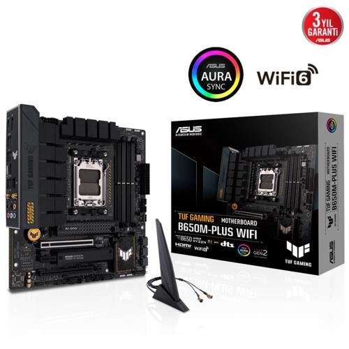 ASUS TUF GAMING B650M-PLUS WIFI AMD AM5 DDR5 7600 DP HDMI 2xM2 USB3.2 mATX