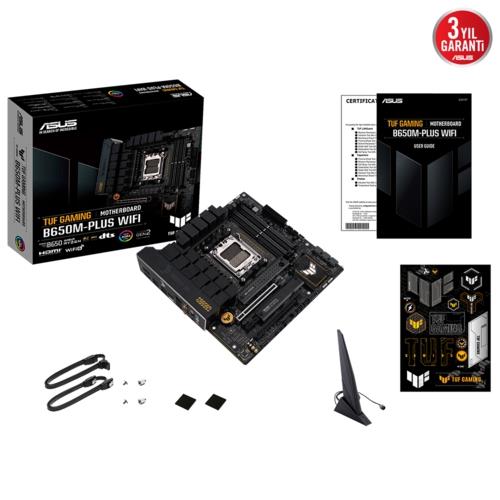 ASUS TUF GAMING B650M-PLUS WIFI AMD AM5 DDR5 7600 DP HDMI 2xM2 USB3.2 mATX