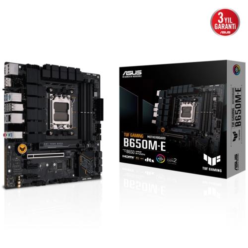 ASUS TUF GAMING B650M-E AMD AM5 DDR5 6400 2xDP HDMI Çift M2 USB3.2 AURA RGB mATX