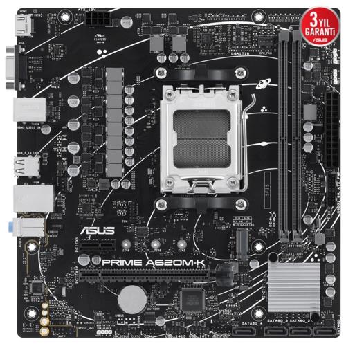 Asus PRIME A620M-K AMD AM5 DDR5 6400 HDMI VGA M2 USB3.2 mATX