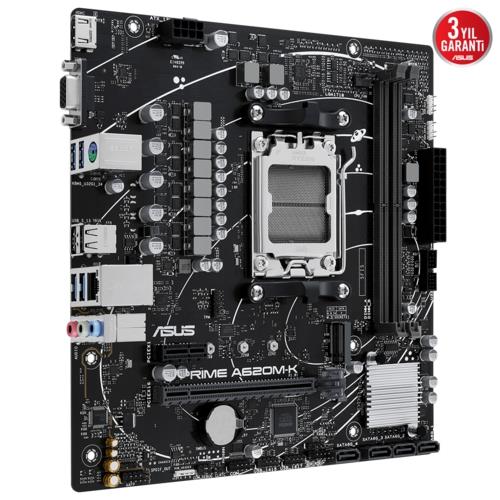 Asus PRIME A620M-K AMD AM5 DDR5 6400 HDMI VGA M2 USB3.2 mATX