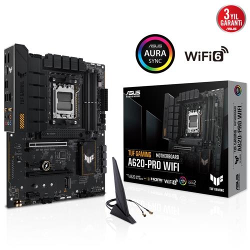 ASUS TUF GAMING A620-PRO WIFI AMD AM5 DDR5 6400 DP HDMI 2xM2 USB3.2 ATX