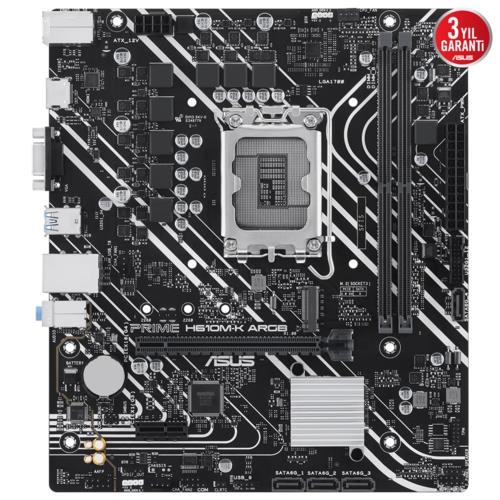 Asus PRIME H610M-K ARGB DDR5 Intel 1700p 5600 HDMI VGA M2 USB3.2 mATX