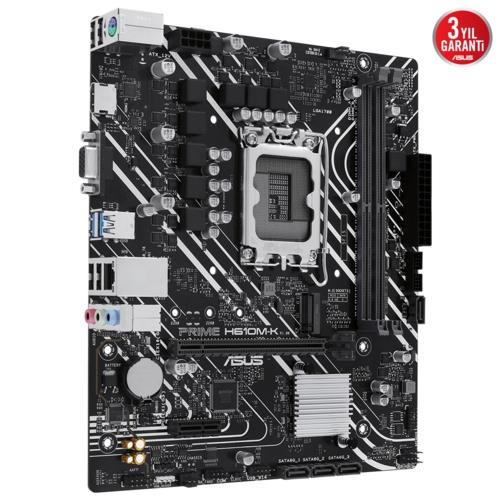 Asus PRIME H610M-K DDR5 Intel 1700p 5600 HDMI VGA M2 USB3.2 mATX