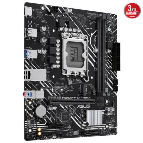 Asus PRIME H610M-F D4 R2.0 Intel 1700p DDR4 3200 HDMI M2 USB3.2 mATX