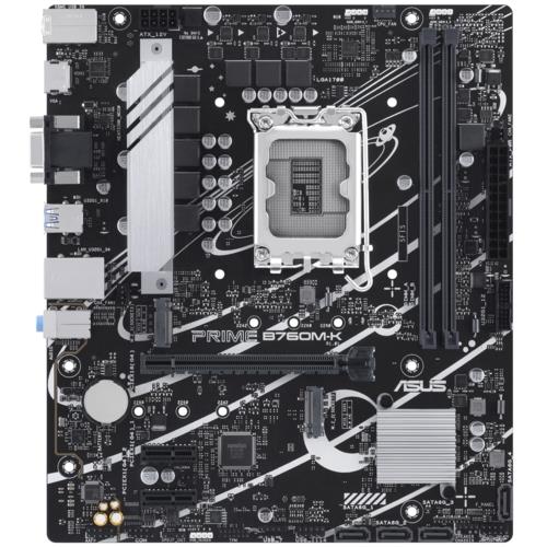 Asus PRIME B760M-K Intel 1700p DDR5 8000 HDMI VGA Çift M2 USB3.2 AURA RGB mATX