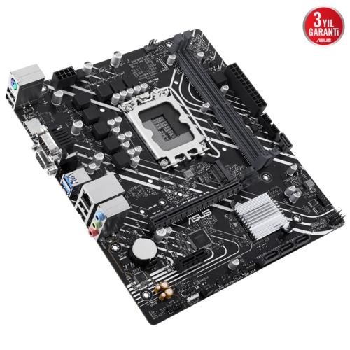 Asus PRIME H610M-D DDR5 Intel 1700p 5600 HDMI VGA M2 USB3.2 COM mATX