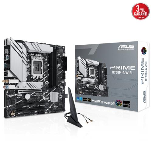 ASUS PRIME B760M-A WIFI Intel 1700p DDR5 7200 HDMI VGA 2xM2 USB3.2 mATX