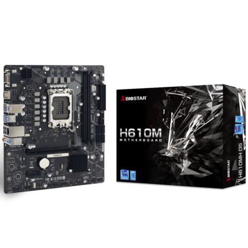 Biostar H610MH D5 Intel 1700p DDR5 5600 HDMI VGA M2 mATX