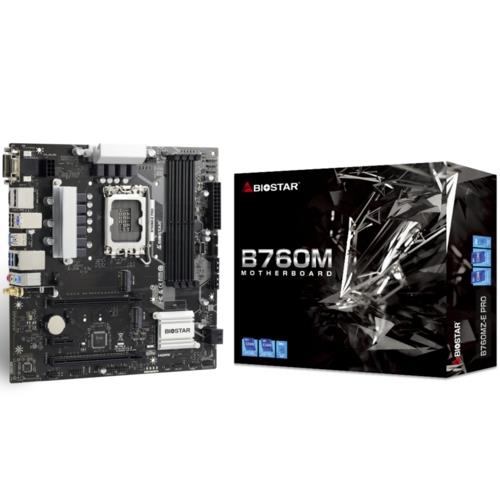 Biostar B760MZ-E PRO 1700P DDR5 6000 2xM2 DP HDMI VGA mATX