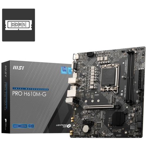 MSI PRO H610M-G DDR5 SOKET 1700 5600(OC)