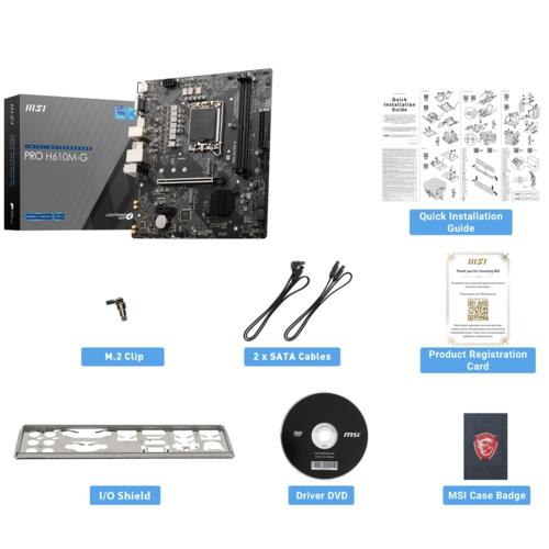 MSI PRO H610M-G DDR5 SOKET 1700 5600(OC)