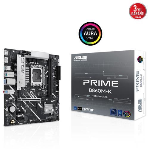 Asus PRIME B860M-K Intel 1851p DDR5 8800 HDMI DP 2xM2 USB3.2 mATX
