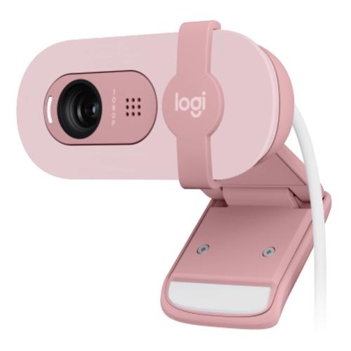 Logitech BRIO 100 Gizlilik Kapaklı 1080P Webcam Pembe 960-001623
