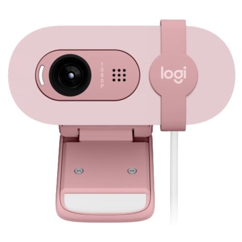 Logitech BRIO 100 Gizlilik Kapaklı 1080P Webcam Pembe 960-001623