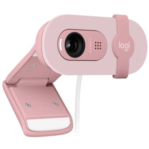 Logitech BRIO 100 Gizlilik Kapaklı 1080P Webcam Pembe 960-001623