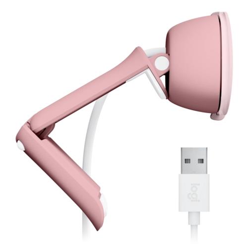 Logitech BRIO 100 Gizlilik Kapaklı 1080P Webcam Pembe 960-001623