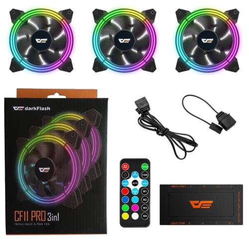 DF CF11 PRO 3pin A-RGB 3x12cm Fan Kit (3"lü)