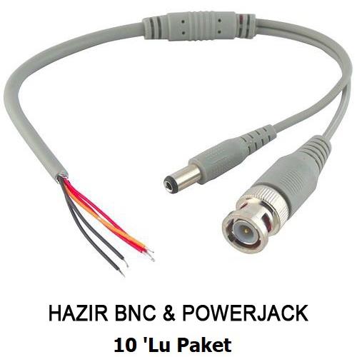 Balandi BNC Konnektör ve Power Jack Kablo (10 adet)