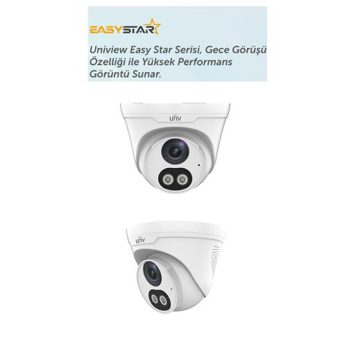 UNV IPC3612LE-ADF28KC-WL 2MP IP 2.8mm Sesli ColorHunter TrueWDR Dome Güv.Cam.
