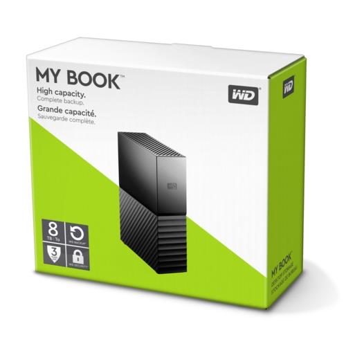 WD 3.5 8TB MyBook WDBBGB0080HBK Siyah