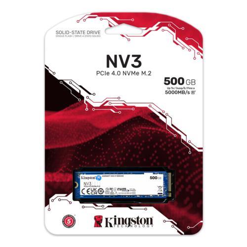 Kingston NV3 500GB SSD PCIe 4.0 m.2 NVMe SNV3S/500G