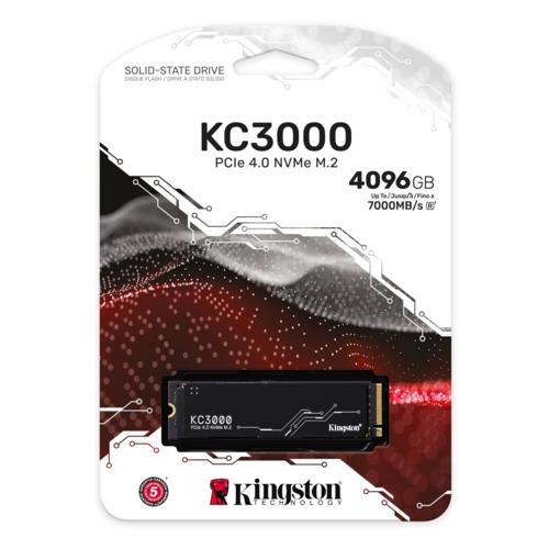 Kingston KC3000 4TB SSD m.2 PCIE 4.0 NVMe SKC3000D/4096G