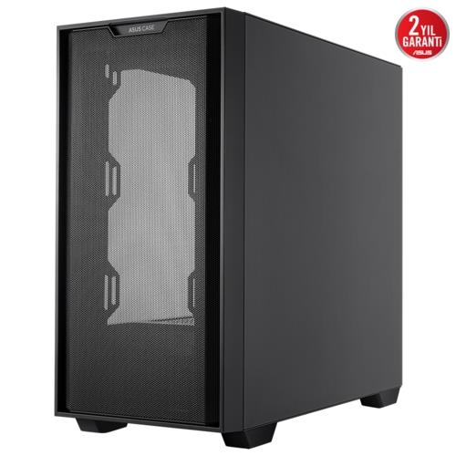 Asus A21 CASE Siyah Temperli Cam mATX Mid Tower Kasa PSU YOK