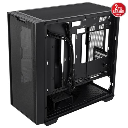 Asus A21 CASE Siyah Temperli Cam mATX Mid Tower Kasa PSU YOK