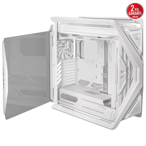 Asus ROG GR701 Fanlı Temperli Cam EATX Full Tower ARGB Kasa PSU YOK Beyaz