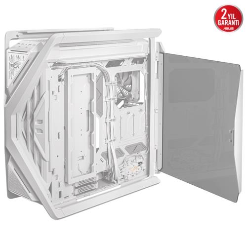 Asus ROG GR701 Fanlı Temperli Cam EATX Full Tower ARGB Kasa PSU YOK Beyaz