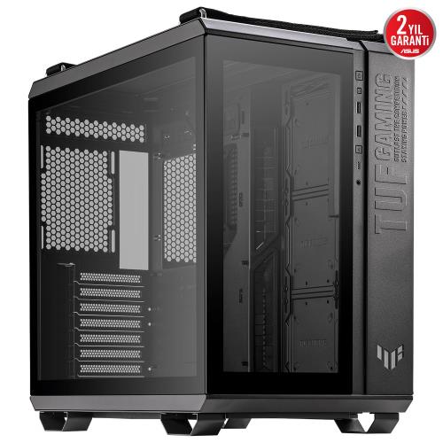 ASUS TUF GAMING GT502 Panaromik Temperli Cam ATX Mid Tower Kasa PSU YOK Siyah