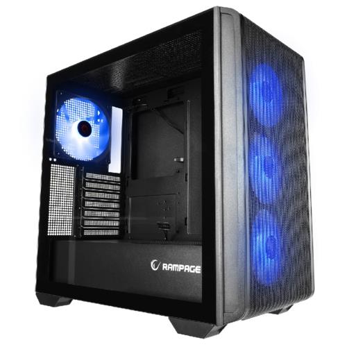 Rampage CRAFT Siyah Mesh ARGB Fan ATX Mid-T Gaming Oyuncu Kasası