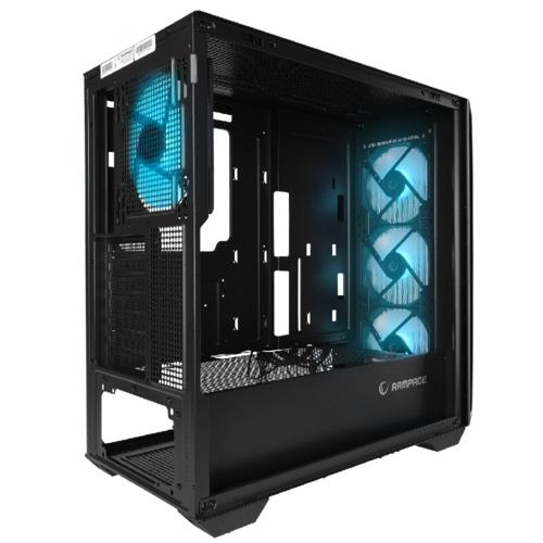 Rampage CRAFT Siyah Mesh ARGB Fan ATX Mid-T Gaming Oyuncu Kasası