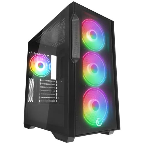 Rampage CRUISER V1 Kumandalı Mesh Temperli Camlı Siyah Big-T Gaming Oyuncu Kasası