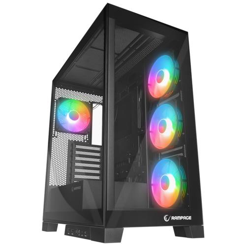 Rampage HYDRA V2 BLACK Temperli Camlı Exclusive E-ATX Gaming Oyuncu Kasası