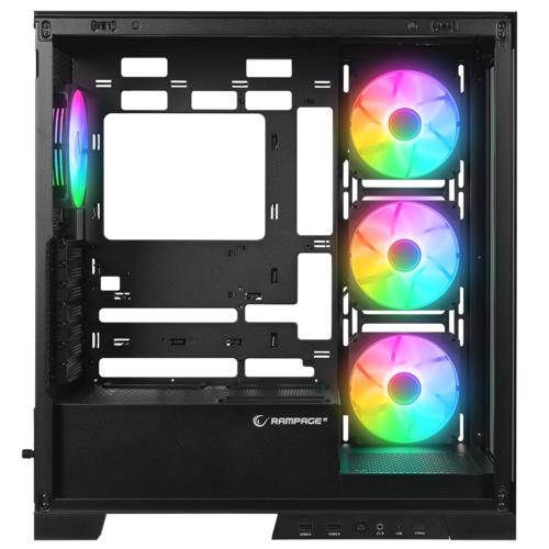 Rampage HYDRA V2 BLACK Temperli Camlı Exclusive E-ATX Gaming Oyuncu Kasası