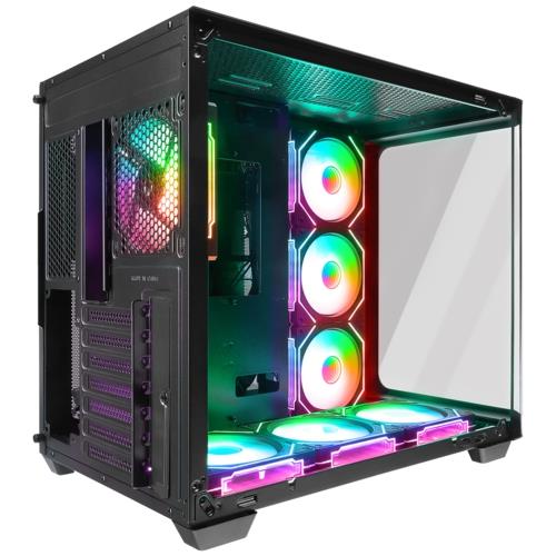 Rampage LOOPY Siyah Temperli Cam Kumandalı ATX Mid-T Gaming Kasası