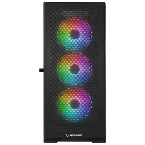 Rampage MAGNIFIC Mesh Manyetik Temperli Camlı Siyah ATX Mid-T Gaming Oyuncu Kasası