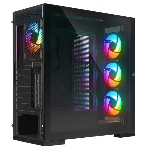 Rampage MAGNIFIC Mesh Manyetik Temperli Camlı Siyah ATX Mid-T Gaming Oyuncu Kasası
