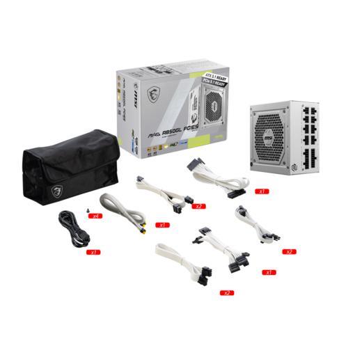 MSI MAG A850GL 850W 80+ Full Modular Gold Beyaz Güç Kaynağı